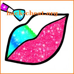 Rainbow Lips Coloring Book Glitter - Beauty Game icon