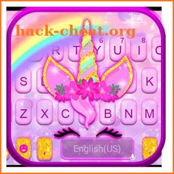 Rainbow Pink Unicorn Keyboard Theme icon