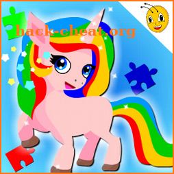 Rainbow Pony Unicorn Puzzles Games For Kids icon