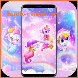 Rainbow Unicorn Live Wallpapers Themes icon