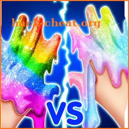 Rainbow vs Unicorn Makeup Slime icon