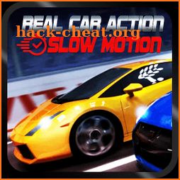 Real car action with slow motion in new york city icon