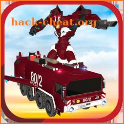 Real Robot fire fighter Truck: Rescue Robot Truck icon