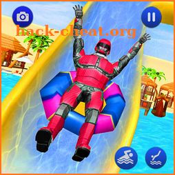 Real Robot Water Slide 2019 icon