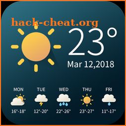 Real-time weather temperature report & widget icon