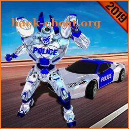 Real US Robot Fighting - Police Car Transport Game icon