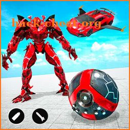 Red Ball Robot Car Transform: Flying Car Games icon