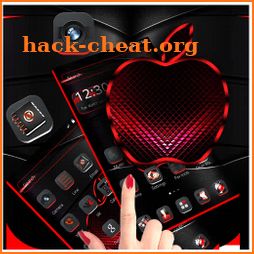 Red Black Apple Dark Launcher Theme 🍎 icon