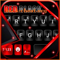 Red Black Metal 2 Keyboard Background icon