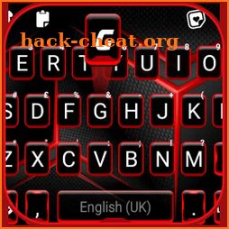 Red Black Tech Keyboard Background icon