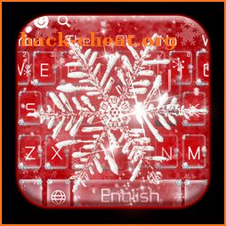 Red Christmas White Snow Keyboard icon