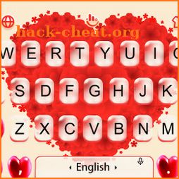 Red Flower Heart Keyboard Theme icon