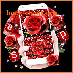 Red Glitter Rose Keyboard Theme icon