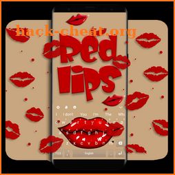 Red Kiss Lips Keyboard Theme icon