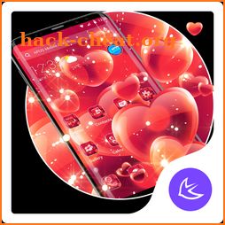 Red Love Heart APUS Launcher theme icon