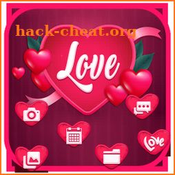Red Love Heart Theme icon