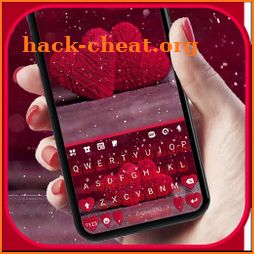 Red Love Hearts Keyboard Background icon