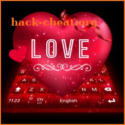Red Love Hearts Rose Keyboard Theme icon