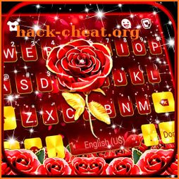 Red Lux Rose Keyboard Background icon