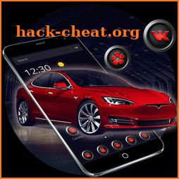 Red Luxury Electric Car Theme icon