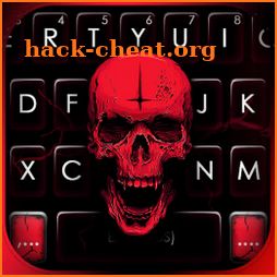Red Neon Skull Keyboard Background icon