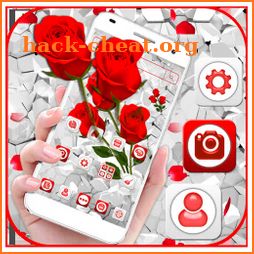 Red Rose Flower Cluster Theme icon