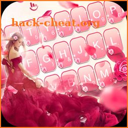Red Rose Girl Keyboard Theme icon