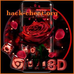 Red rose Glass Theme icon
