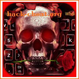 Red Rose Skull Keyboard Theme icon