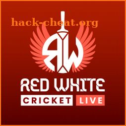 Red White Cricket Live Line icon