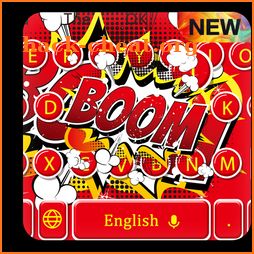 Red Yellow Boom Comic Keyboard icon