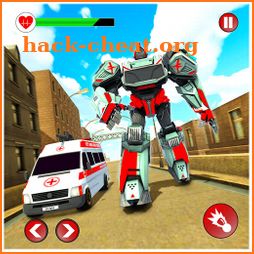 Rescue Robot Ambulance Doctor Robot Transformation icon