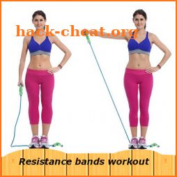 Resistance bands workout icon