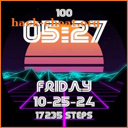 Retro Neon 80s Cool Watchface icon