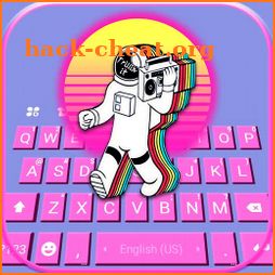 Retro Purple Pink Keyboard Background icon