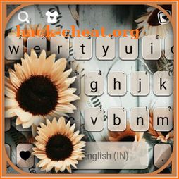 Retro Sunflower Keyboard Background icon