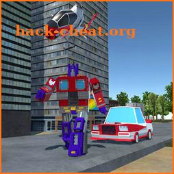 Robot Block Pixel Superhero Exploration icon