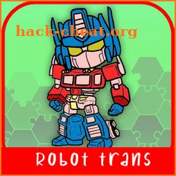 Robot Trans coloring book icon