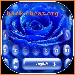 Romantic Blue Rose Keyboard icon