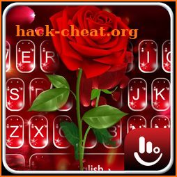 Romantic Flower Red Rose Sparkling Keyboard Theme icon