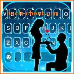 Romantic Love Night Keyboard Background icon