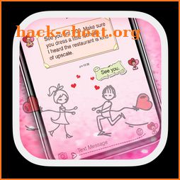 Romantic Lovers - MMS SMS theme, Messenger theme icon
