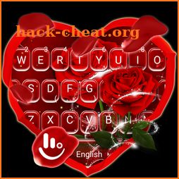 Romantic Red Rose Flower Keyboard Theme icon
