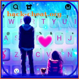 Romantic Sky Couple Keyboard Background icon