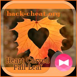 Romantic Wallpaper Heart Carved Fall Leaf Theme icon