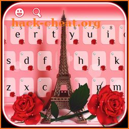 Rose Eiffel Tower Keyboard icon