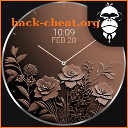 Rose Gold Flowers 3 watch face icon