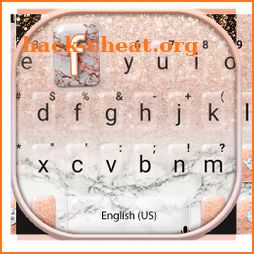 Rose Gold Glitter Marble Keyboard Theme icon