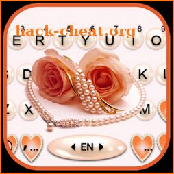 Rose Gold Pearls Keyboard Background icon