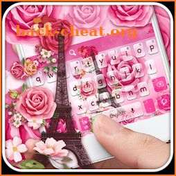 Rose Paris Effiel Tower Keyboard icon